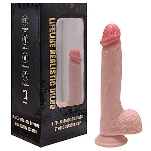 Pênis Maciço Realístico Ventosa 21,3 X 3,7cm Lifelike Vipmix
