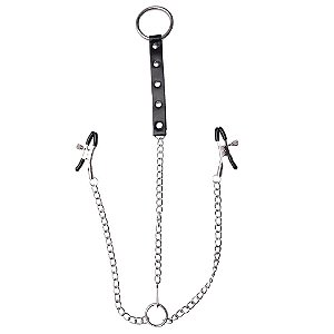 Prendedor Mamilos E Anel Peniano Em Metal Vipmix