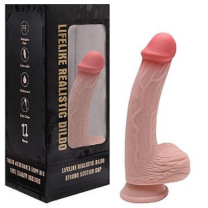 Pênis Maciço Realístico Ventosa 19 X 4cm Vipmix