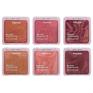 Blush Compacto Textura Acetinada Ruby Rose
