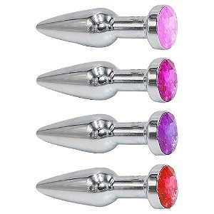 Plug Anal Aço Cristal Tamanho P Sexy Import