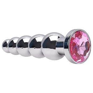 Plug Anal Aço Escalonado 12 X 2,2cm Sexy Import