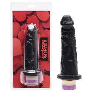 Pênis Borracha Vibro Interno 16 X 3,4cm êxtase