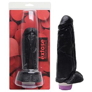 Pênis Borracha Vibro Interno 17 X 5cm êxtase