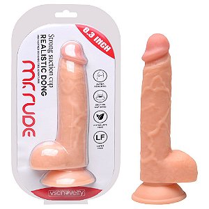 Pênis Realístico Mr. Rude Ventosa 21 X 4cm Vipmix