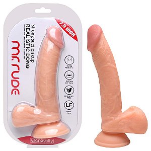 Pênis Realístico Dong Mr. Rude Ventosa 20 X 4cm Vipmix