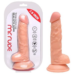 Pênis Realístico Mr. Rude Ventosa 20 X 4cm Vipmix