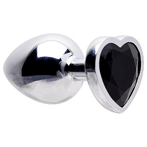 Plug Anal Aço Coração G 9 X 4cm Sexy Import