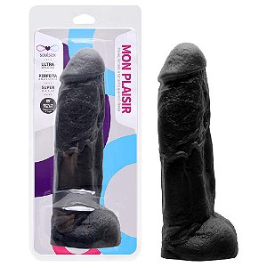 Pênis De Borracha Maciço Escroto 22 X 5cm Soulsex