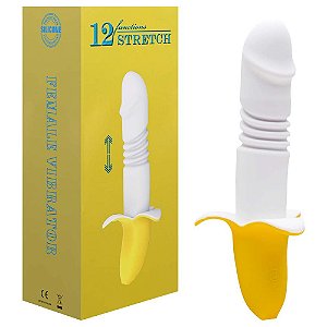 Vibrador Ponto G Banana 12 Modos Vai E Vem Vipmix