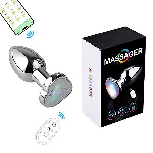 Plug Anal Metal Led 12 Vibrações Tamanho P Vipmix