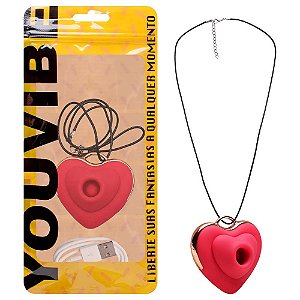 Colar Coração Vibrador Pulsações Vipmix