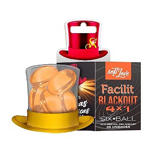 Six Ball Facilit Blackout Bolinha 6 Unidades Soft Love