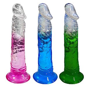 Pênis Realístico Transparente 18,5 X 3,5cm Sexy Import