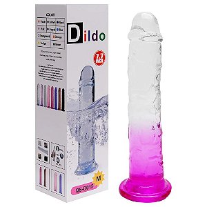 Pênis Color Transparente 19,5 X 3,8cm Sexy Import