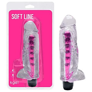 Pênis Vibrador Jelly 18,5 X 4,5cm Multivelocidade Kgel