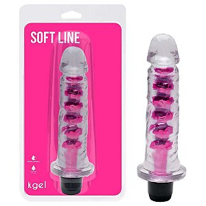 Pênis Vibrador Jelly 17,5 X 3,8cm Multivelocidade Kgel
