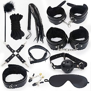 Kit Sado Erótico 11 Itens Bondage Sexy Import
