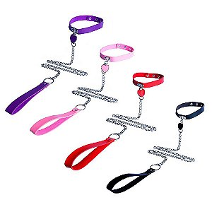 Coleira Com Guia De Corrente Sexy Import