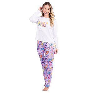 Pijama Longo Kaka Ursinhos Carinhosos Gota De Sonho