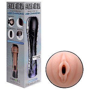 Masturbador Vagina Vibro Recarregável Vipmix