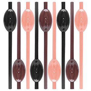 Kit 9 Canudos Vagina Pussy Straws Lovetoy Vipmix