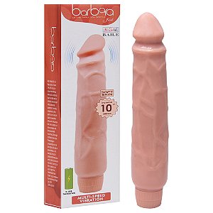 Pênis Vibrador Silicone 25 X 4,8cm Barbara Vipmix