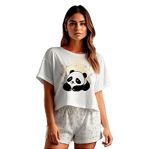 Pijama Curto Joyce Pandinha Gota De Sonho