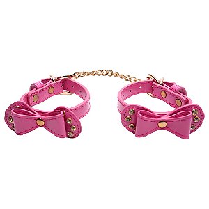Algema Laço Corrente E Fivelas Rosa Sexy Import
