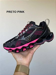 Tênis Mizuno Preto/rosa Feminino.