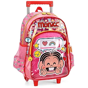 mochila escolar rodinha (monica)