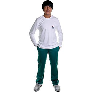 (C)BRA013 - Ensino Fundamental- Calça Unissex Moletom Felpado - Verde