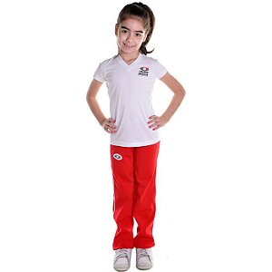 BRA019 -Ed Infantil - Calça Feminina - Vermelho - Helanca