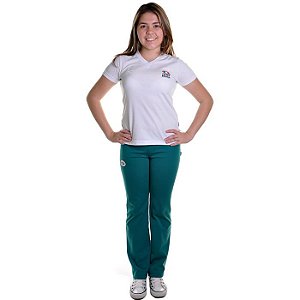 (C)BRA012 - Ensino Fundamental - Calça Feminina Helanca - Verde