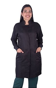 Avental Feminino Gola Padre C/Punho em Gabardine