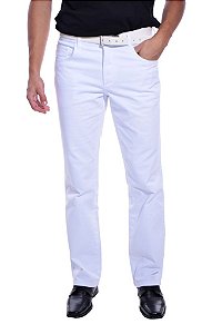 Calça Masculina Jeans - Branca com Stretch