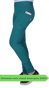 (B)BRA036 - Ensino Fundamental - Calça Legging C/Bolso Suplex - Verde