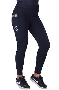 (D)BRA039 - Calça Legging Suplex C/Bolso - Preto (Ensino Médio)
