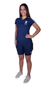 (C) CSL036 - Colégio São Luís - Bermuda Feminina Suplex em Microfilamentos- (Ensino Médio)