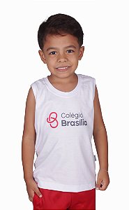 (C)BRA044 - Ed infantil/ Fundamental - Camiseta Cavada - Branco