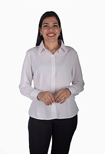 Camisa Social Feminina Manga Longa em Ergonomic