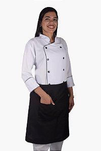 Avental de Cozinha Tipo Saia Longo em Oxford