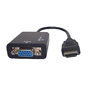 Cabo Adaptador Conversor HDMI para VGA com Audio