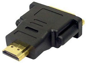 Adaptador HDMI Macho X DVI-I Femea Contatos Dourados
