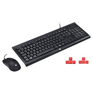 Combo Teclado e Mouse USB Gaming Keyboard KM100 HP
