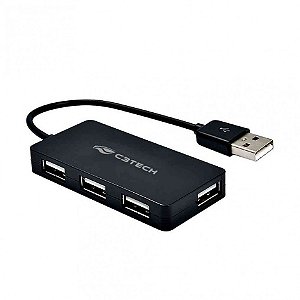 Mini HUB Portátil USB 2.0 com 4 Portas HU-220BK C3Tech
