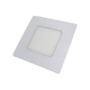 Luminária LED Embutir 3w Quadrada Branco Quente 3000k Plafon