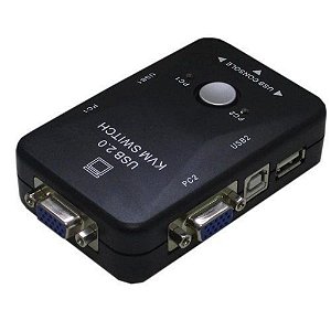 Chaveador KVM USB Switch Vga 2 Portas 2 Pcs Ligados 1Monitor