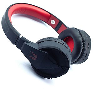 Fone de Ouvido Bluetooth HeadPhone Com Radio FON-6709 Vermelho