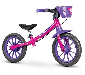 Bicicleta De Equilíbrio Balance Nathor Feminina Rosa